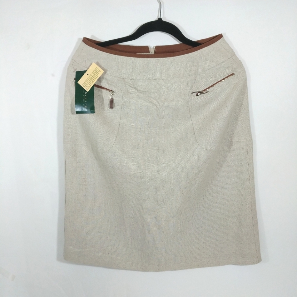 Skirt by harve bernard Brown & oatmeal NWT Size 6